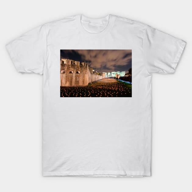 Tower of London Beyond The Deepening Shadow T-Shirt by AndyEvansPhotos